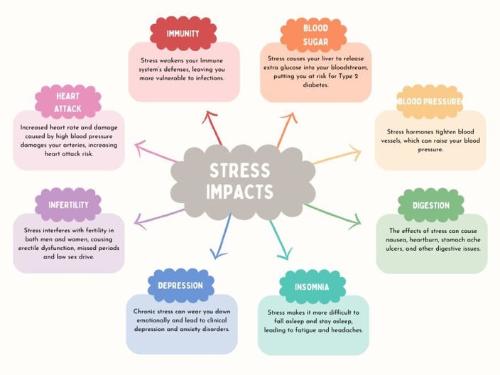 A diagram of stress impacts